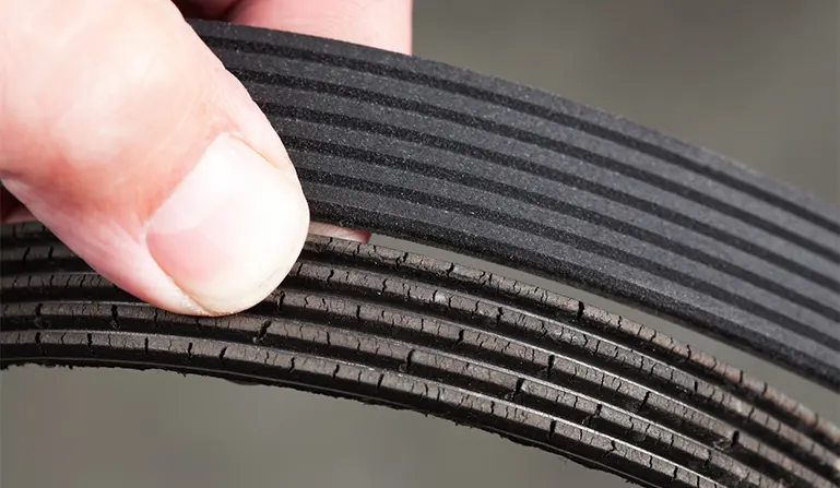 Old and New Serpentine Belts