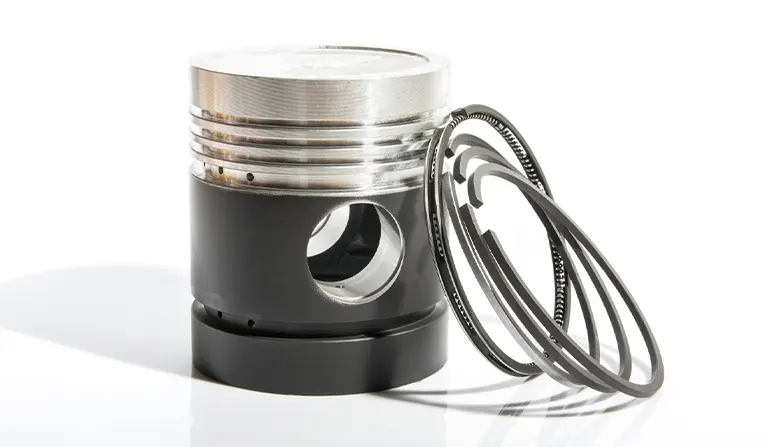 An Isolated Piston and Piston rings