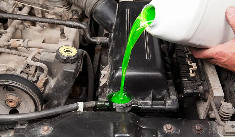 Filling Vehicle Radiator with Antifreeze