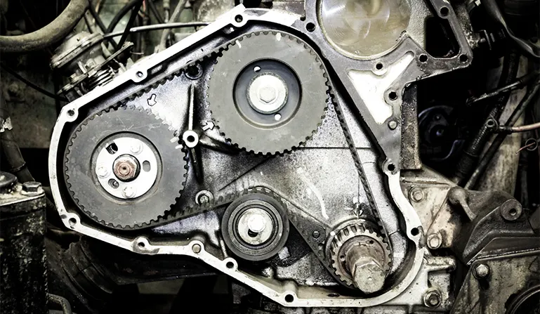 Timing belt housing of a car engine